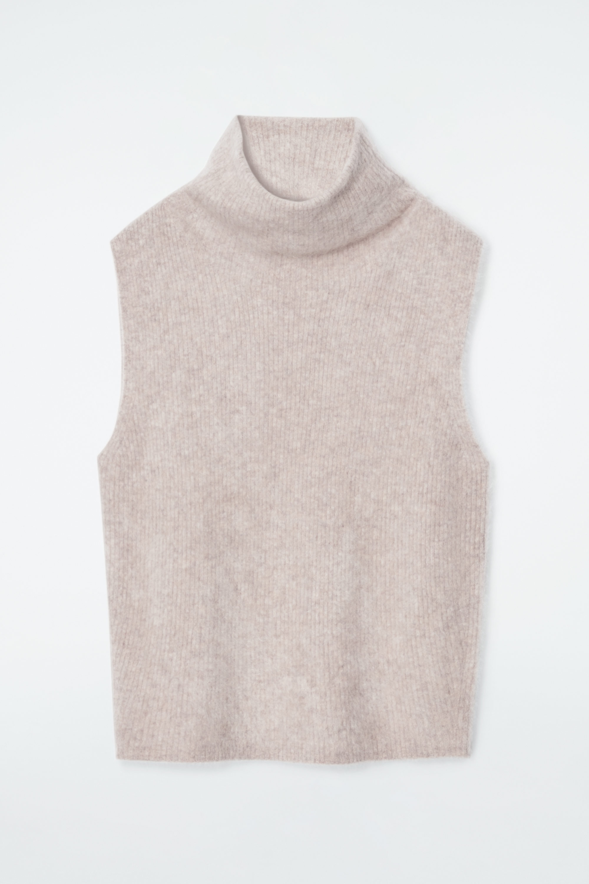 The Funnel-Neck Brushed-Cashmere Vest