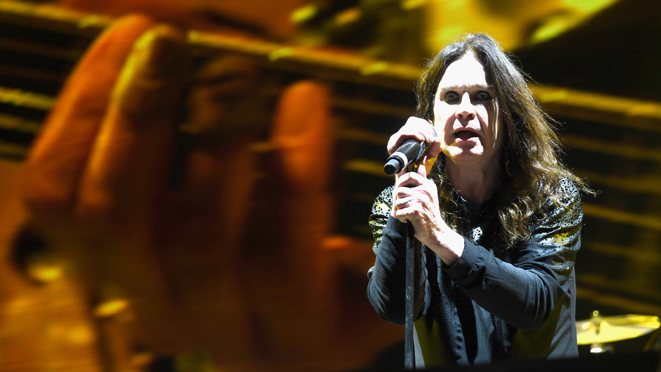 A picture of Ozzy Osbourne during Black Sabbath&#039;s Ozzfest Meets Knotfest headline set