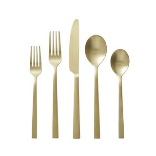 Better Homes & Gardens River 20-Piece Gold Stainless Steel Flatware Set 