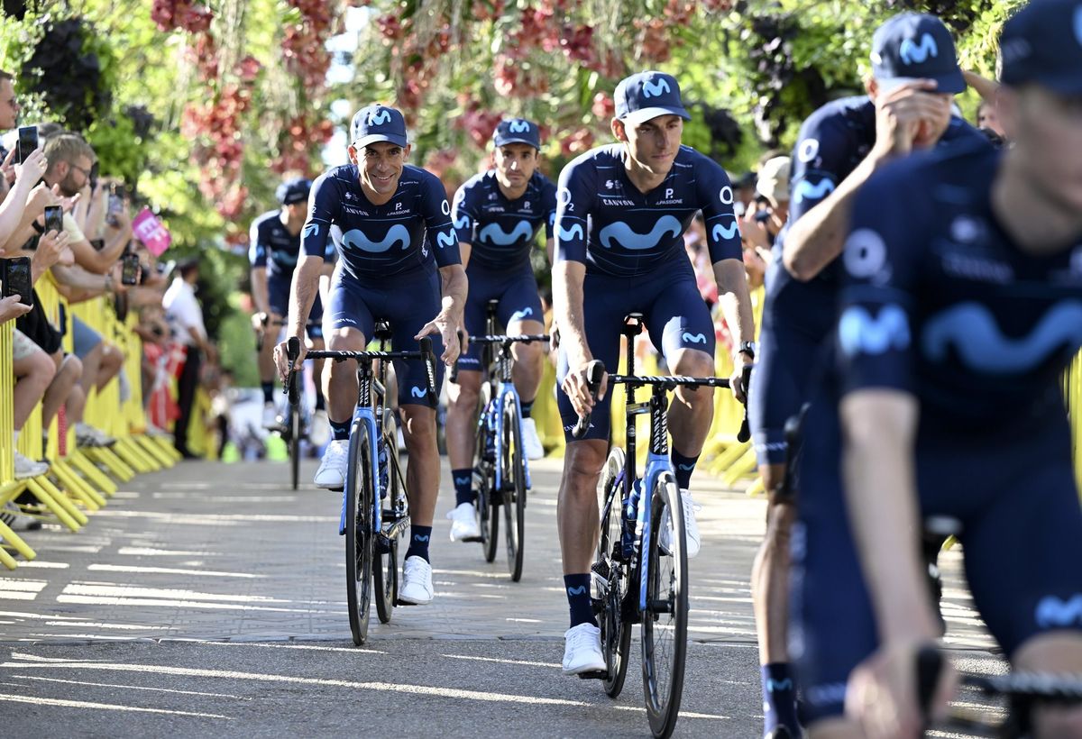 Movistar at the Tour de France 2022 team presentation 