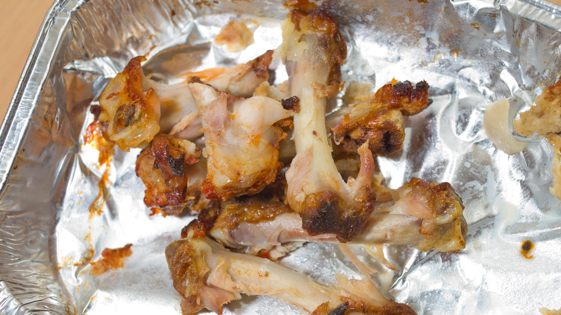chicken bones leftover
