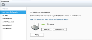 Screenshot of QNAP cloud dashboard