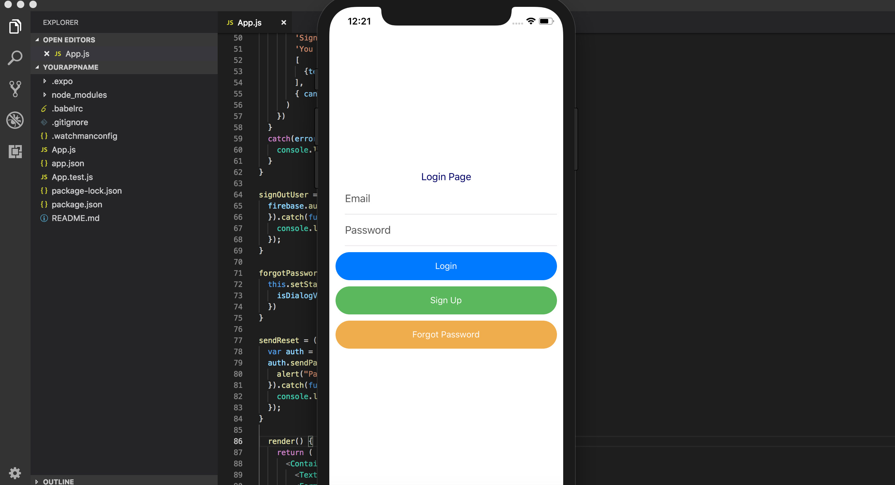 native web app builder platform