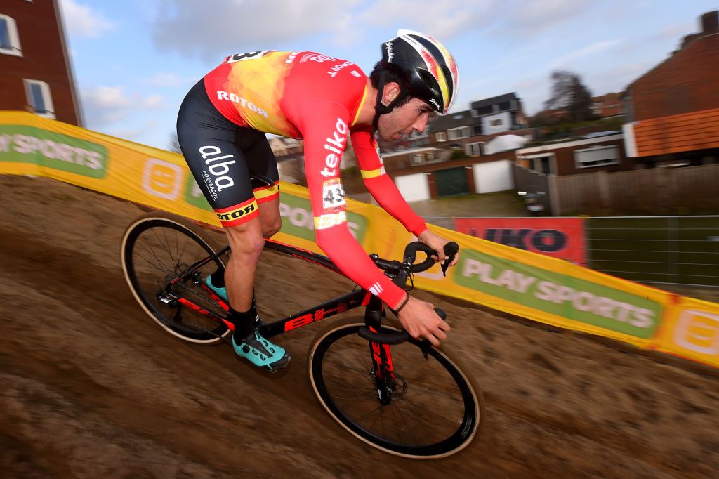 HOOGERHEIDE NETHERLANDS JANUARY 26 Felipe Orts Lloret of Spain and Cyclo Cross Team Teika Gsport BH during the 31st WC GP Adrie Van der Poel Hoogerheide 2020 Men Elite UCICX TelenetUCICXWC on January 26 2020 in Hoogerheide Netherlands Photo by Luc ClaessenGetty Images