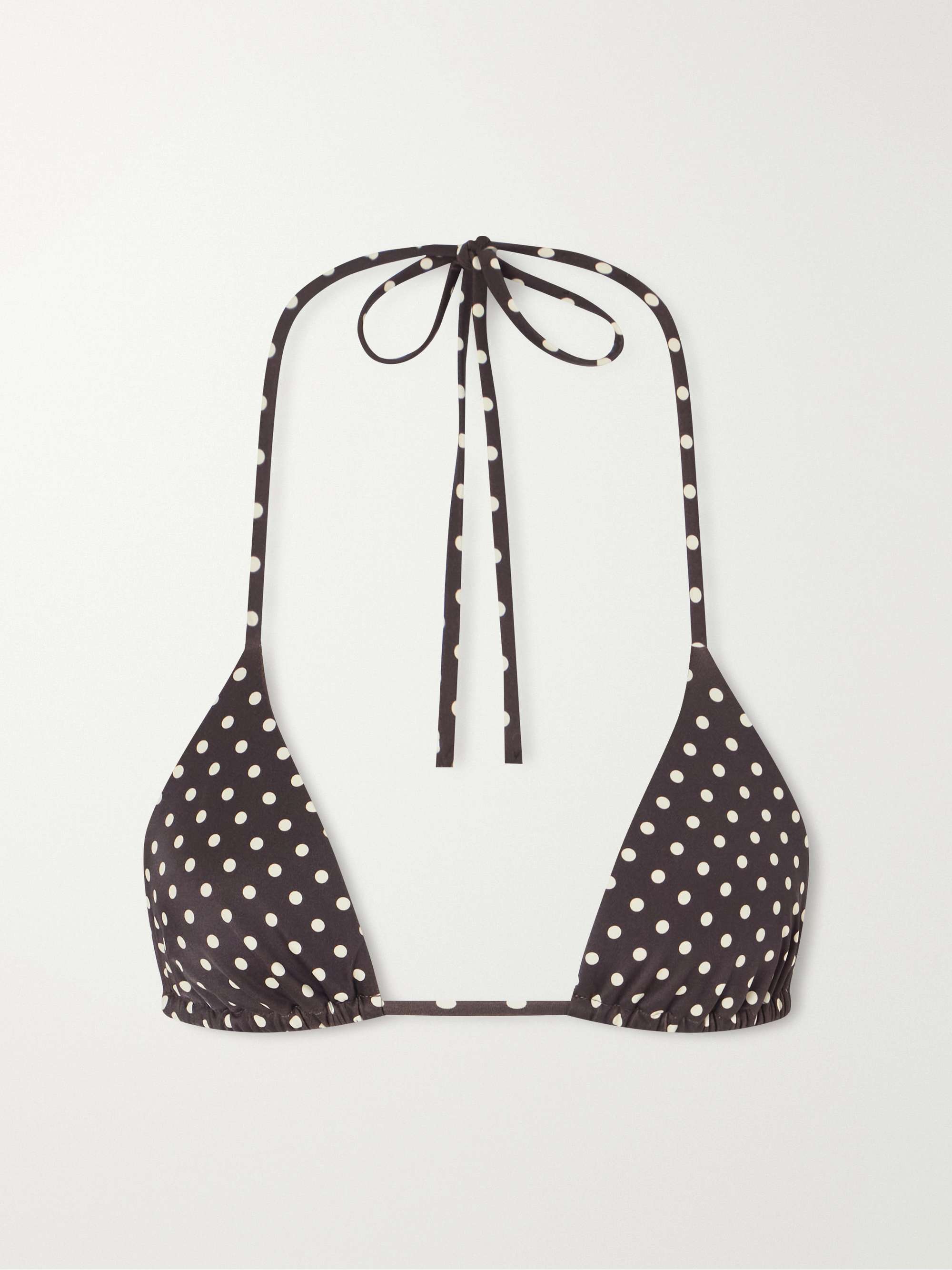 The String Polka-Dot Triangle Bikini Top