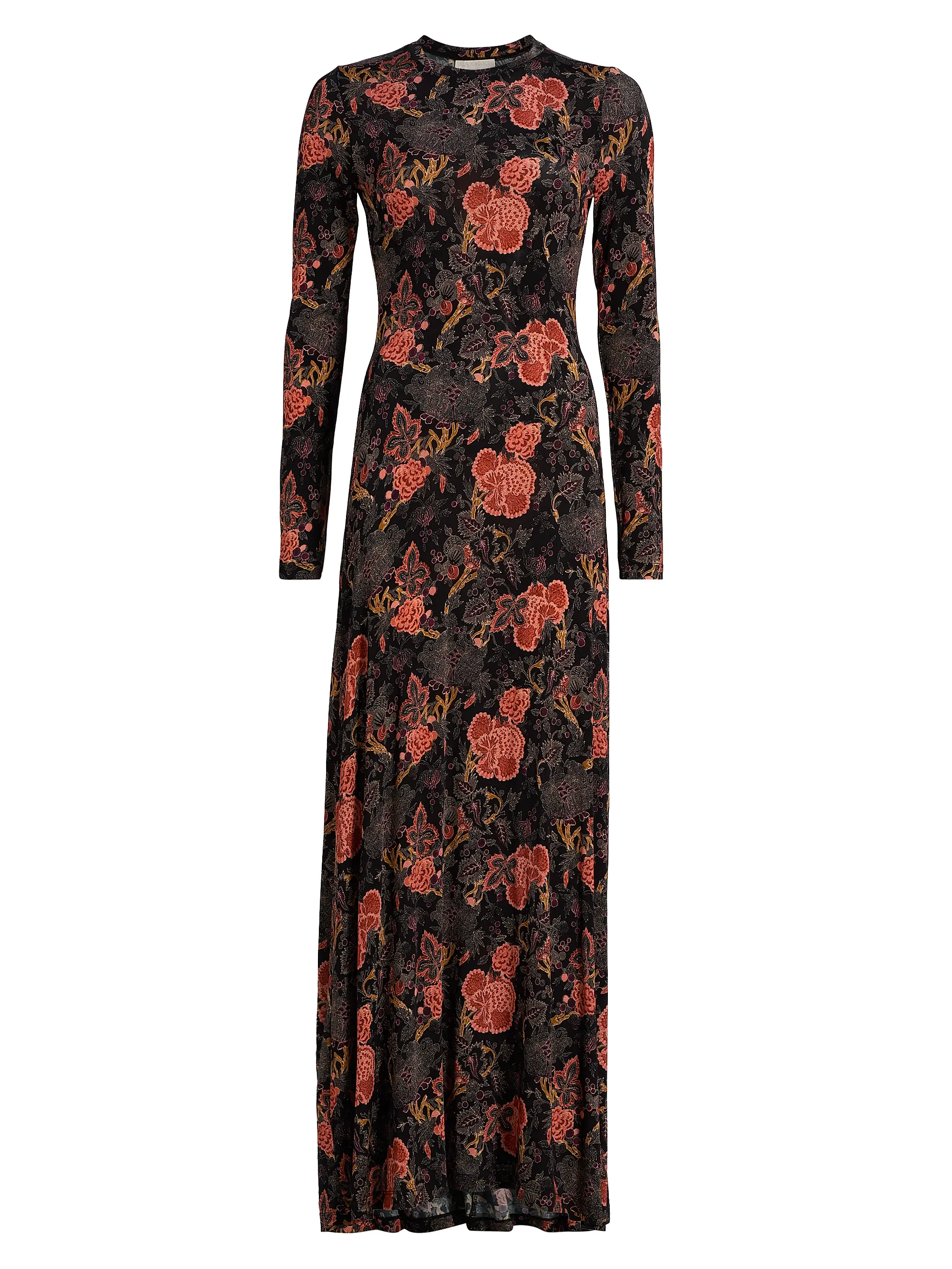 Amari Floral Crewneck Jersey Maxi Dress