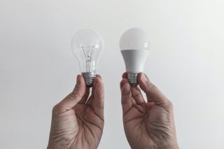 LED and incandescent lightbulbs