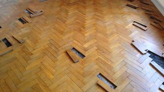 missing parquet floor blocks
