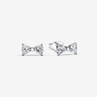 Sparkling Small Bow Stud Earrings