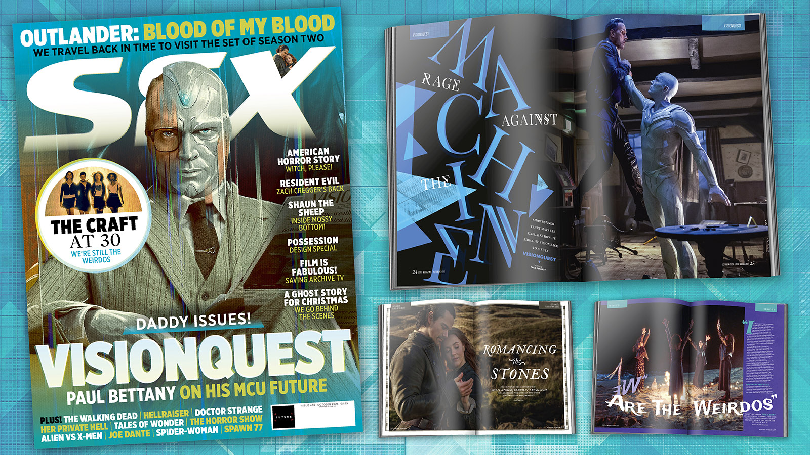 The cover of SFX 409 and some of the features inside.