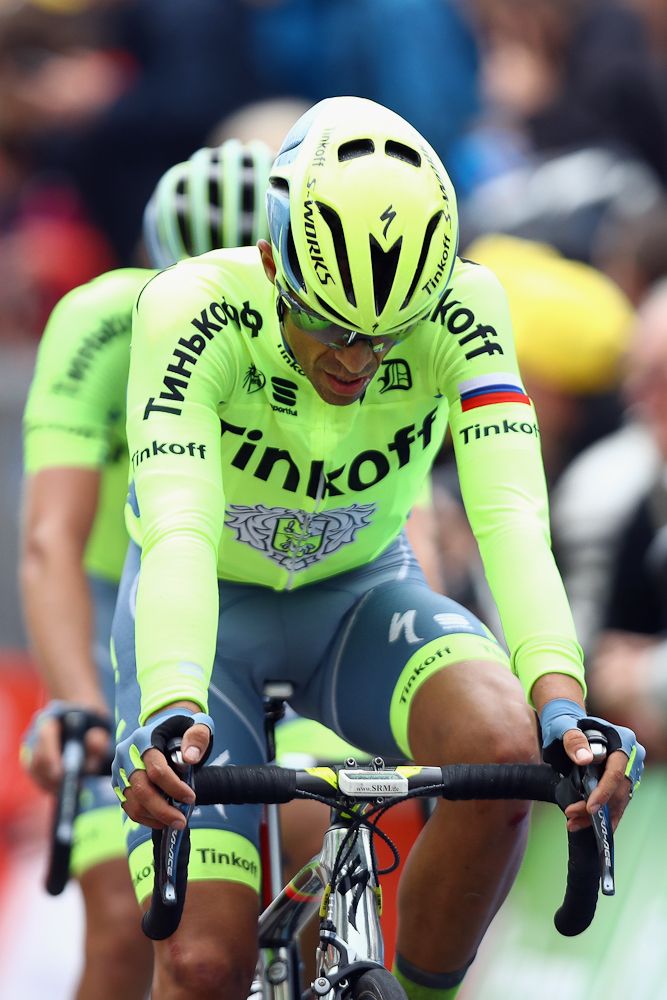 Alberto Contador finishes stage 2 after ceding another 48 seconds to his overall rivals.