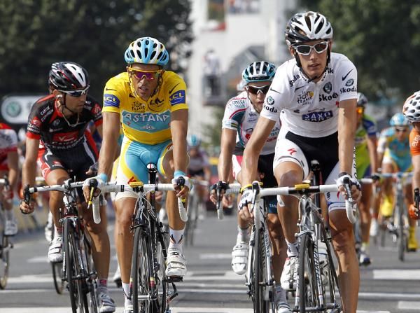 Andy Schleck and Alberto Contador called off their war for today.