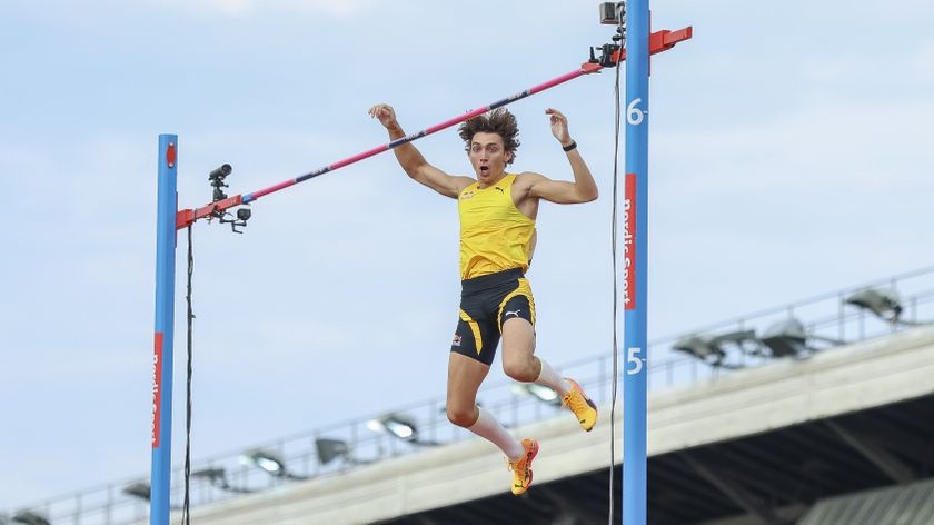Armand Duplantis of Team Sweden jumps 6.28 to set a new World Record in the Men&#039;s Pole Vault Final during the BAUHAUS-galan, part of the 2025 Diamond League at Olympic Stadium on June 15, 2025 in Stockholm, Sweden. 