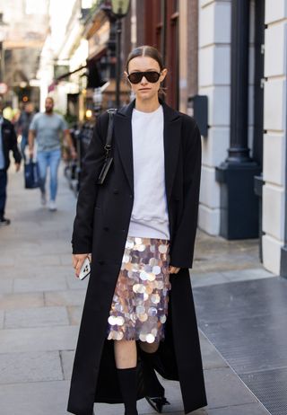 London Fashion Week street style.