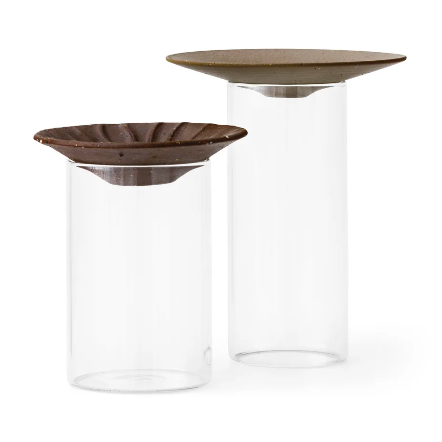 A brown and clear propagation vase by Audo Copenhagen from Nordic Nest
