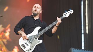 Martin Mendéz from Opeth performs on stage at Tons Of Rock Festival 2024 on June 27, 2024 in Oslo.