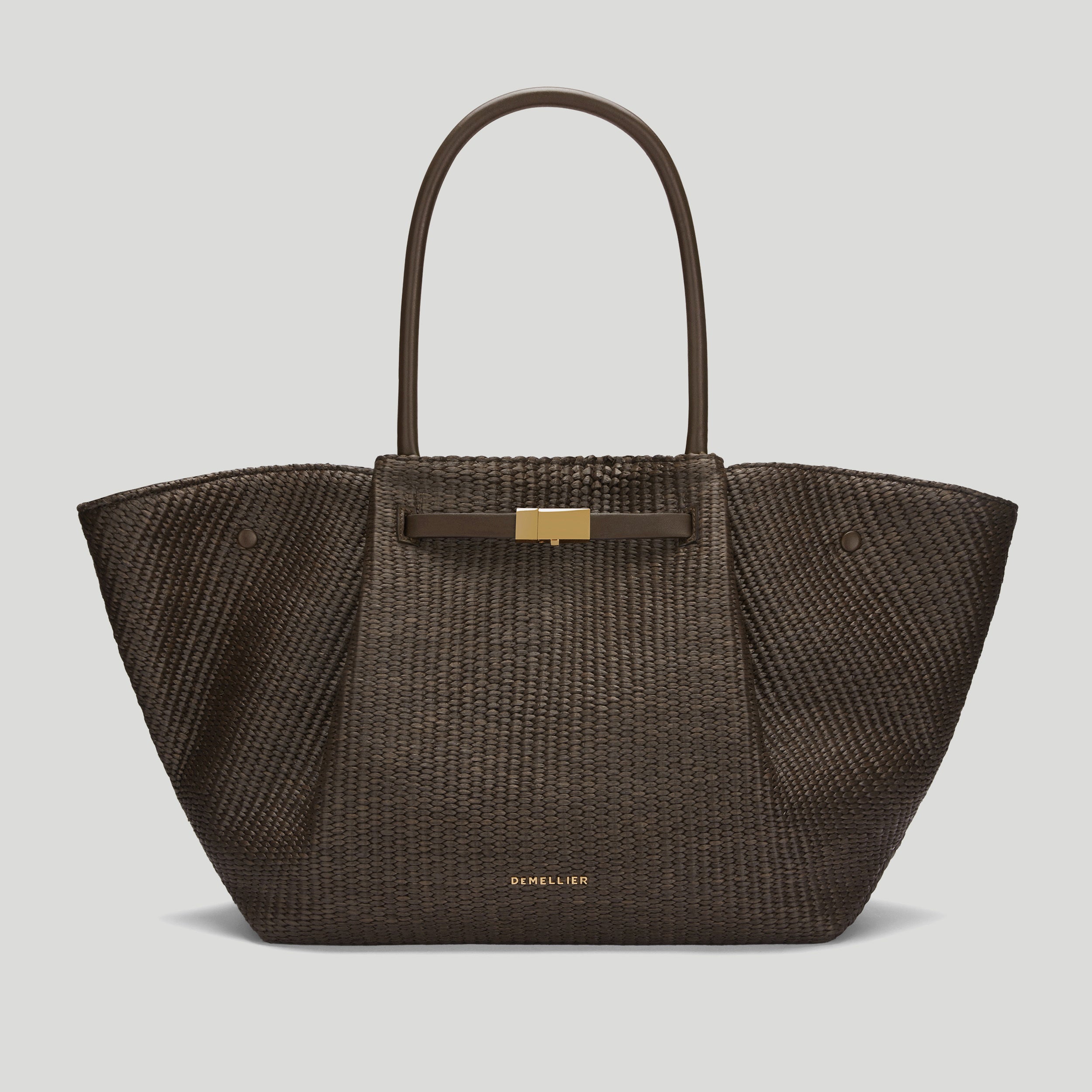 The New York | Espresso Raffia &amp;amp; Espresso Smooth | Demellier