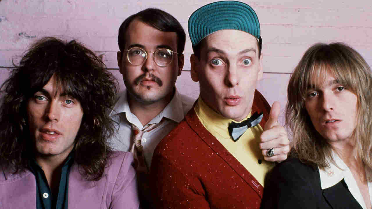 Cheap Trick posing for a photograph in 1977