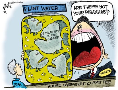 Editorial cartoon U.S. Flint EPA