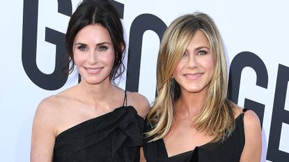 Courteney Cox, Jennifer Aniston arrives at the American Film Institute's 46th Life Achievement Award Gala Tribute To George Clooney on June 7, 2018 in Hollywood, California.