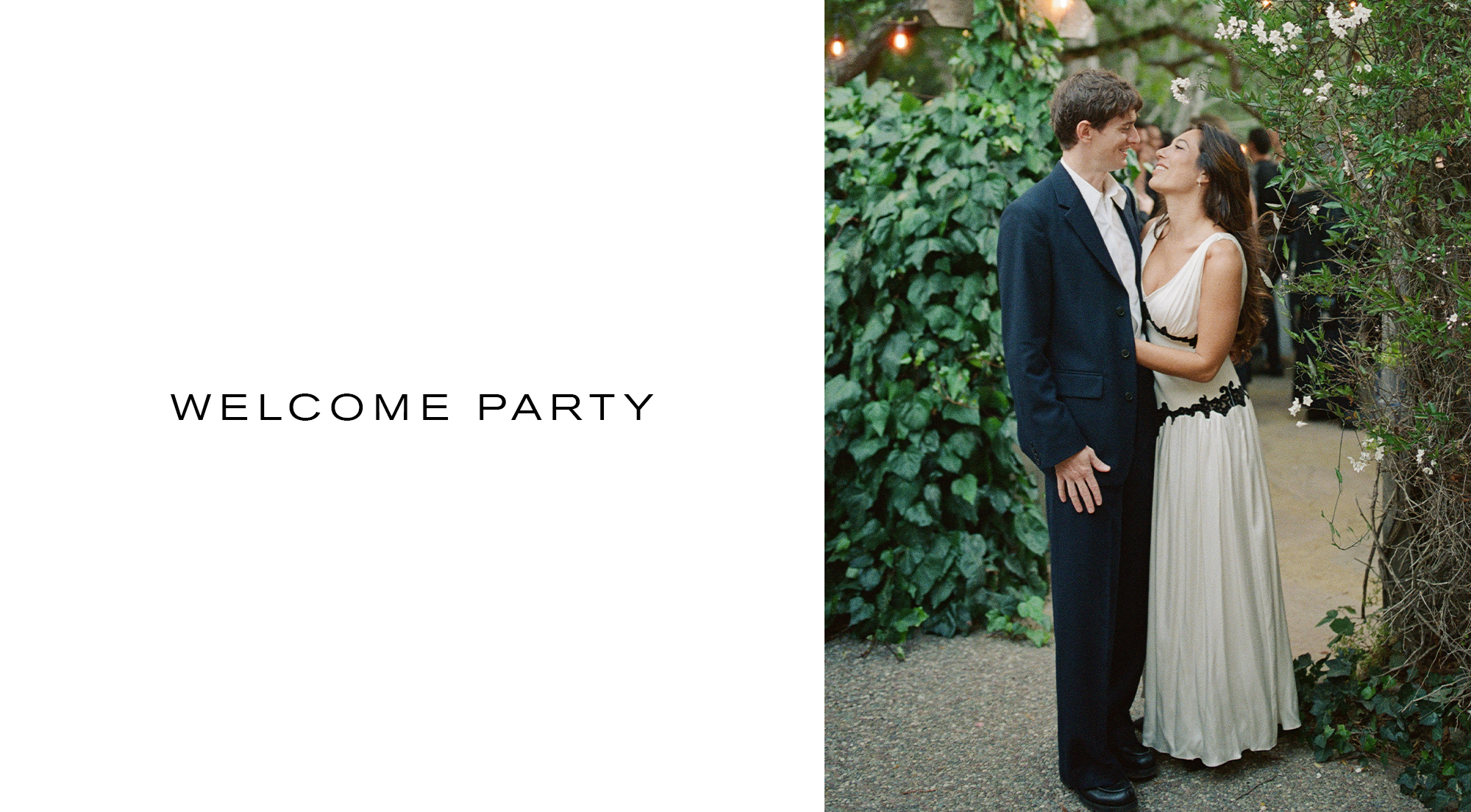 Charles and Hadley at the welcome party.