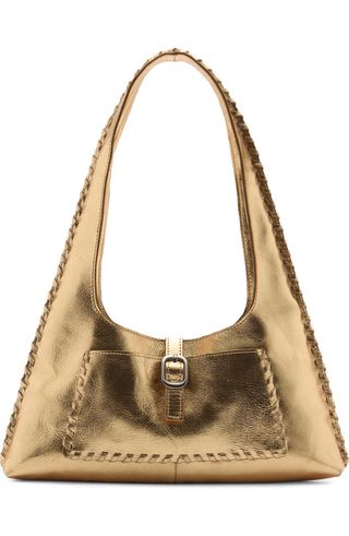 Metallic Leather Shoulder Bag