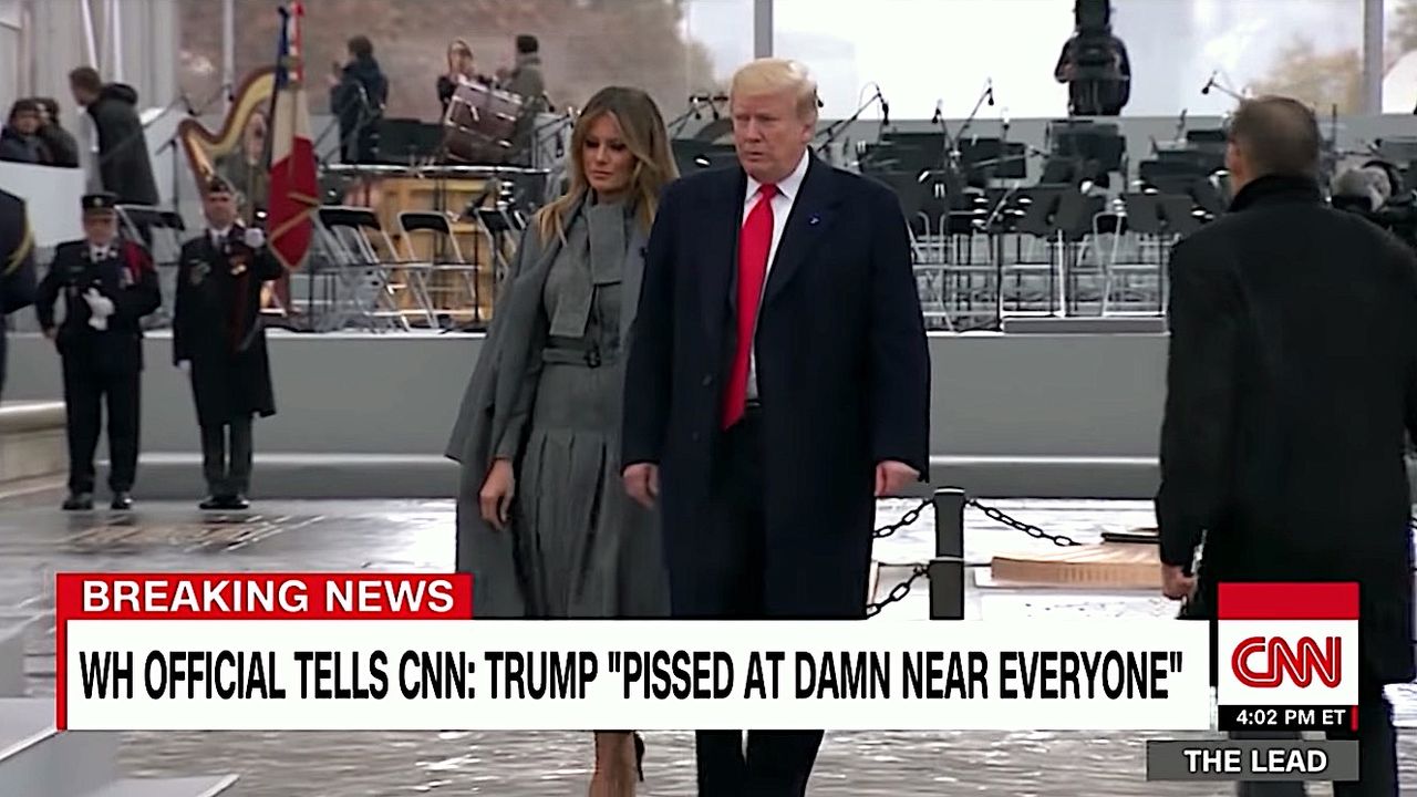 President and first lady Melania Trump in Paris