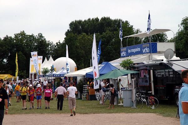 Start village sponsor stands.
