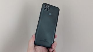 Moto G9 Power review: in-hand, showing rear