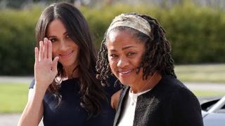 us actress and fiancee of britains prince harry meghan markle l arrives with her mother doria ragland at cliveden house hotel in the village of taplow near windsor on may 18, 2018, the eve of her wedding to britains prince harry britains prince harry and us actress meghan markle will marry on may 19 at st georges chapel in windsor castle photo by steve parsons pool afp photo credit should read steve parsonsafp via getty images