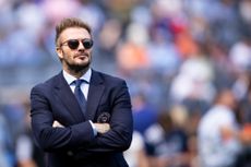 David Beckham at match between New York City and Inter Miami at Yankee Stadium