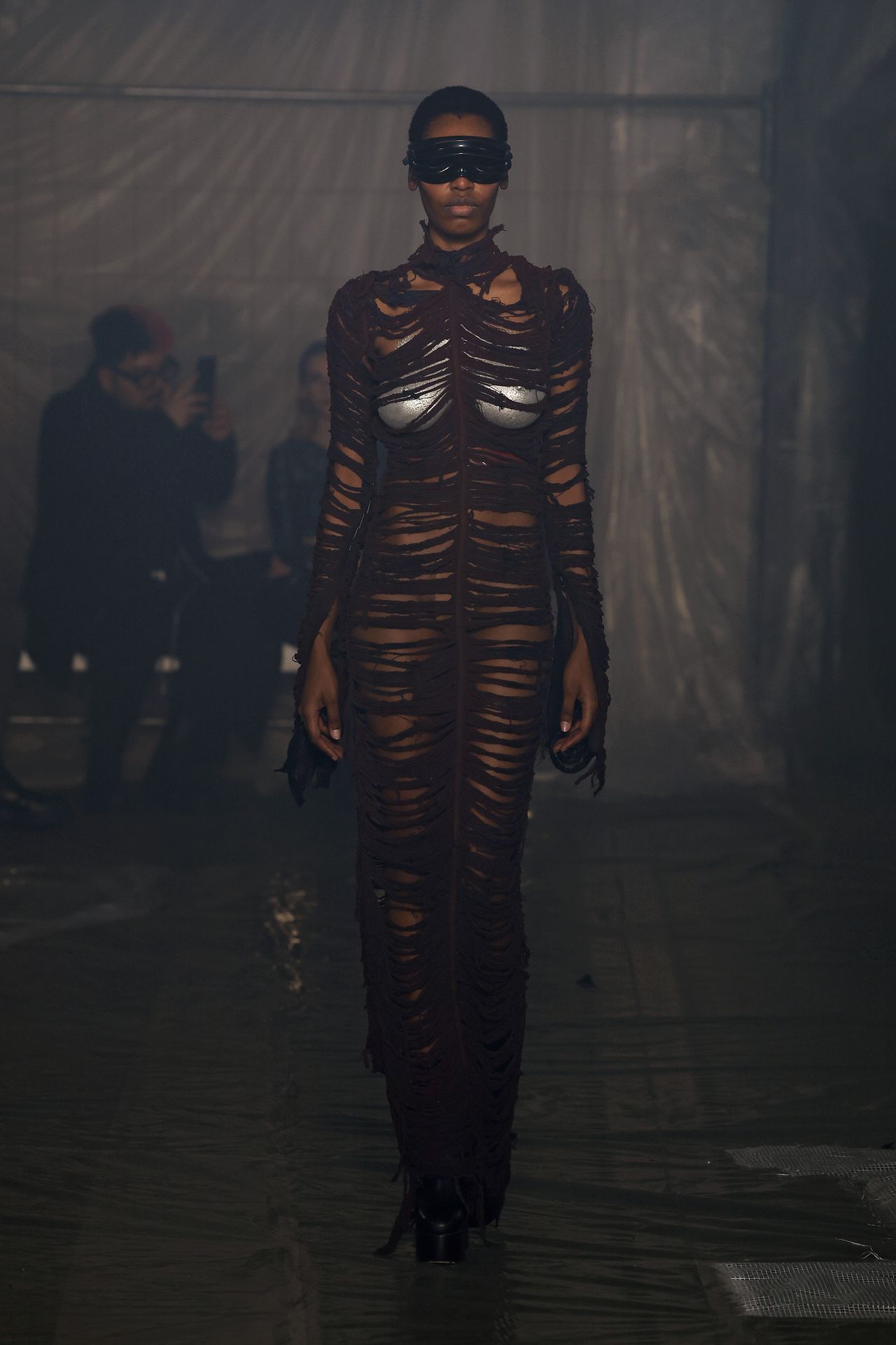 A model walks the runway at the Han Kjobenhavn fashion show during the Milan Fashion Week Womenswear Fall/Winter 2023/2024 on February 25, 2023 in Milan, Italy.