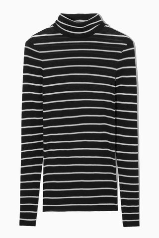 Merino Wool Turtleneck Top