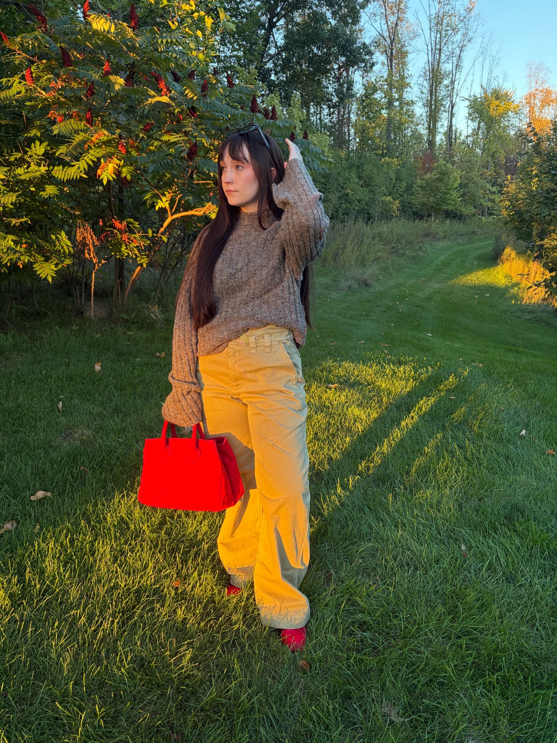 Meguire Hennes wore the J.Crew x Eckhaus Latta Rollneck Sweater from the collaboration for Fall 2026