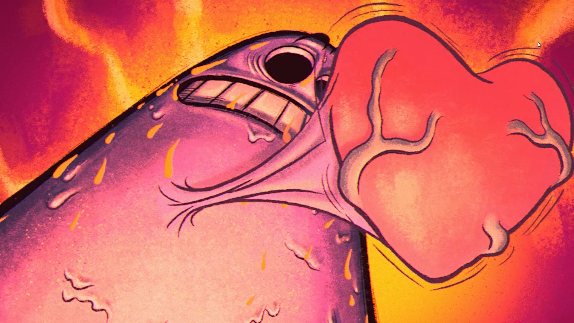 This hand-drawn game is like a retro cartoon set in the deteriorating body of a middle-aged man - Creative Bloq