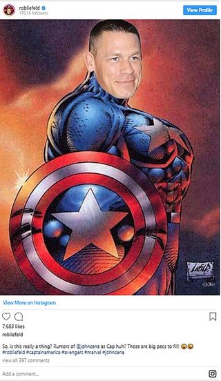 Deadpool creator Rob Liefeld posted about John Cena as Captain America