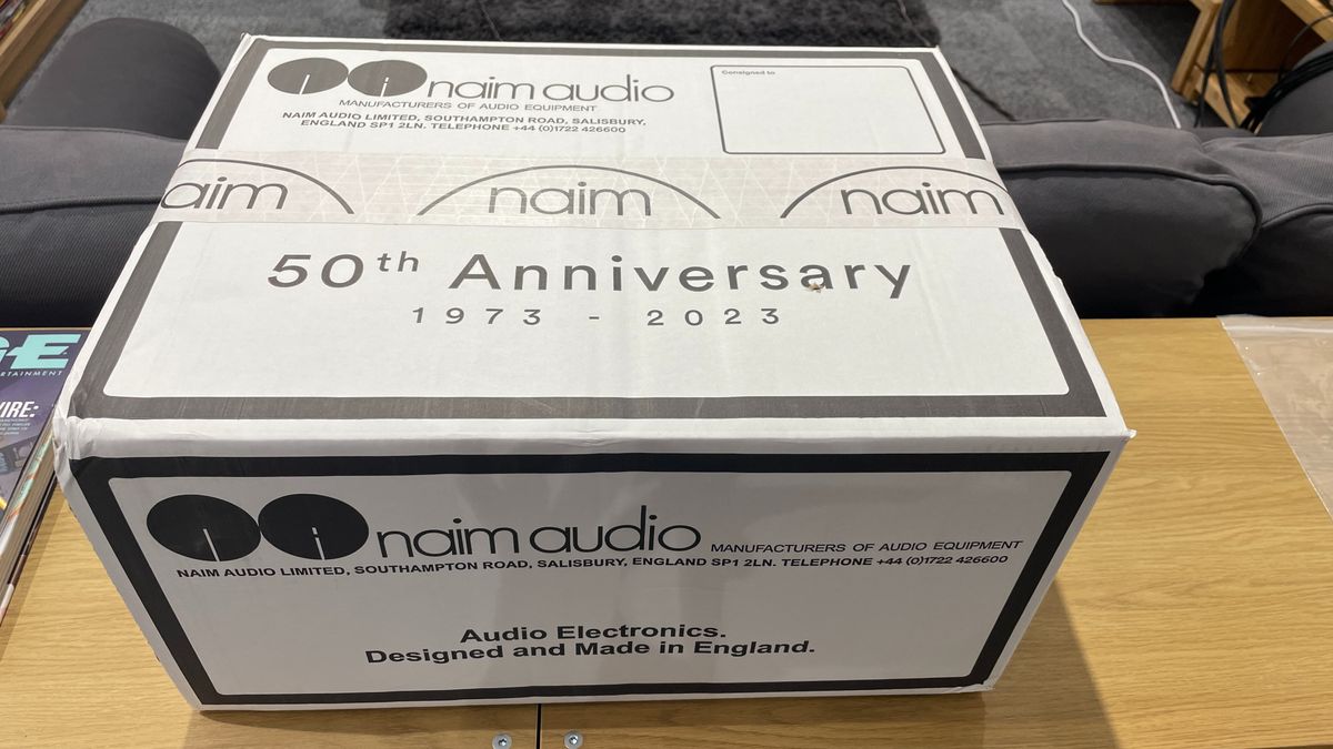 Naim Nait 50 in closed box with 50th anniversary logo