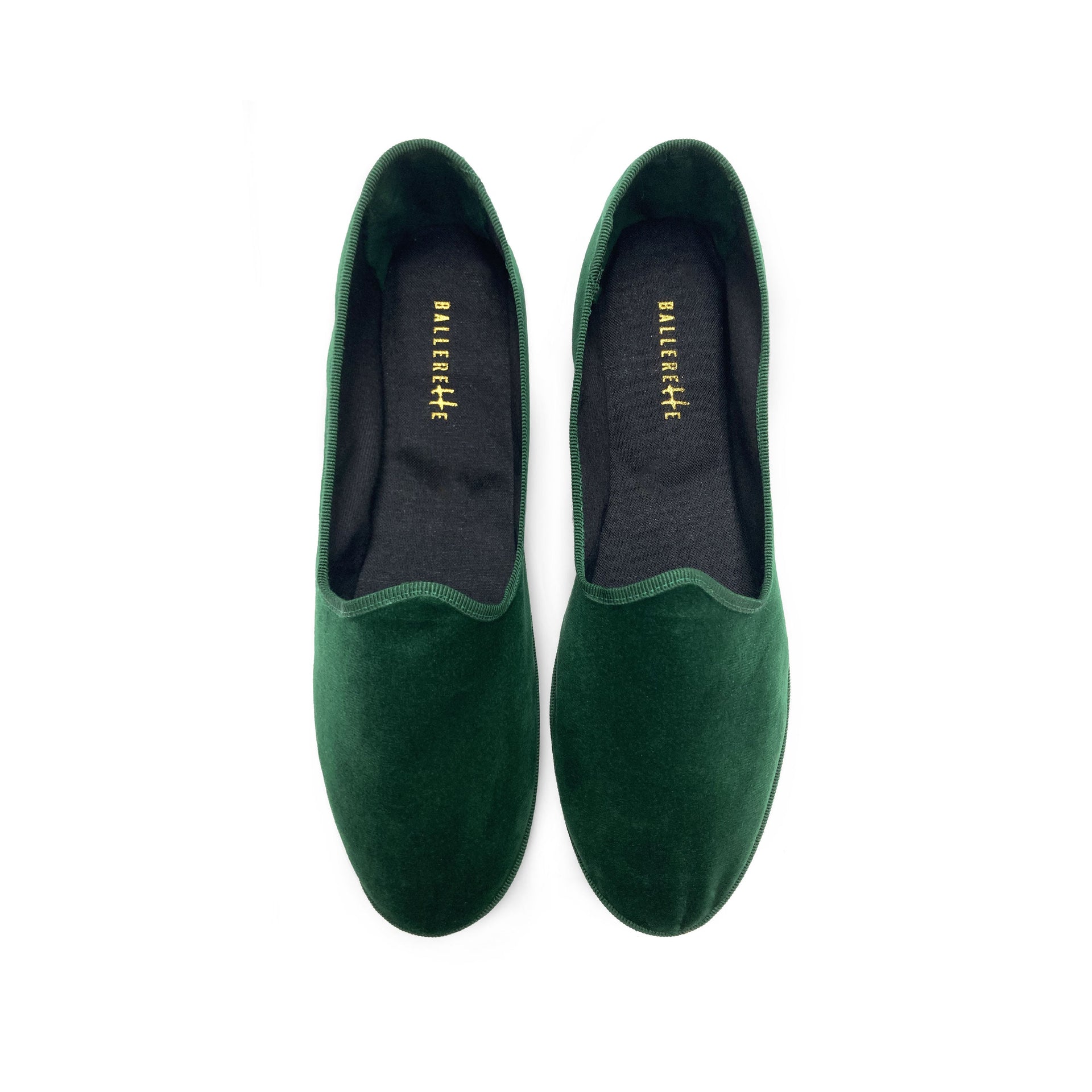 Friulane Bottle Green Velvet Slippers - Us5 - It35