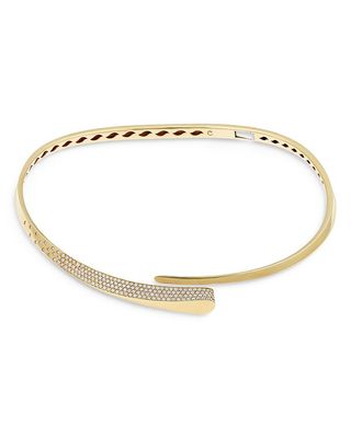 18K Yellow Gold Like Diamond Pavé Choker - Exclusive, Italy Campaign