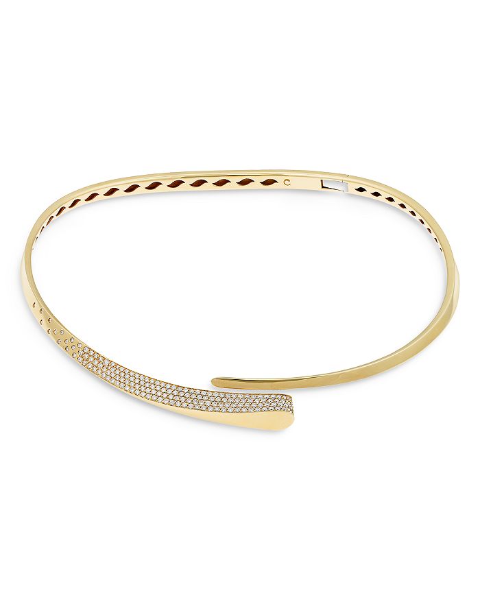 Pavé Choker in 18k Yellow Gold Like Diamond - Exclusive, Italy Campaign