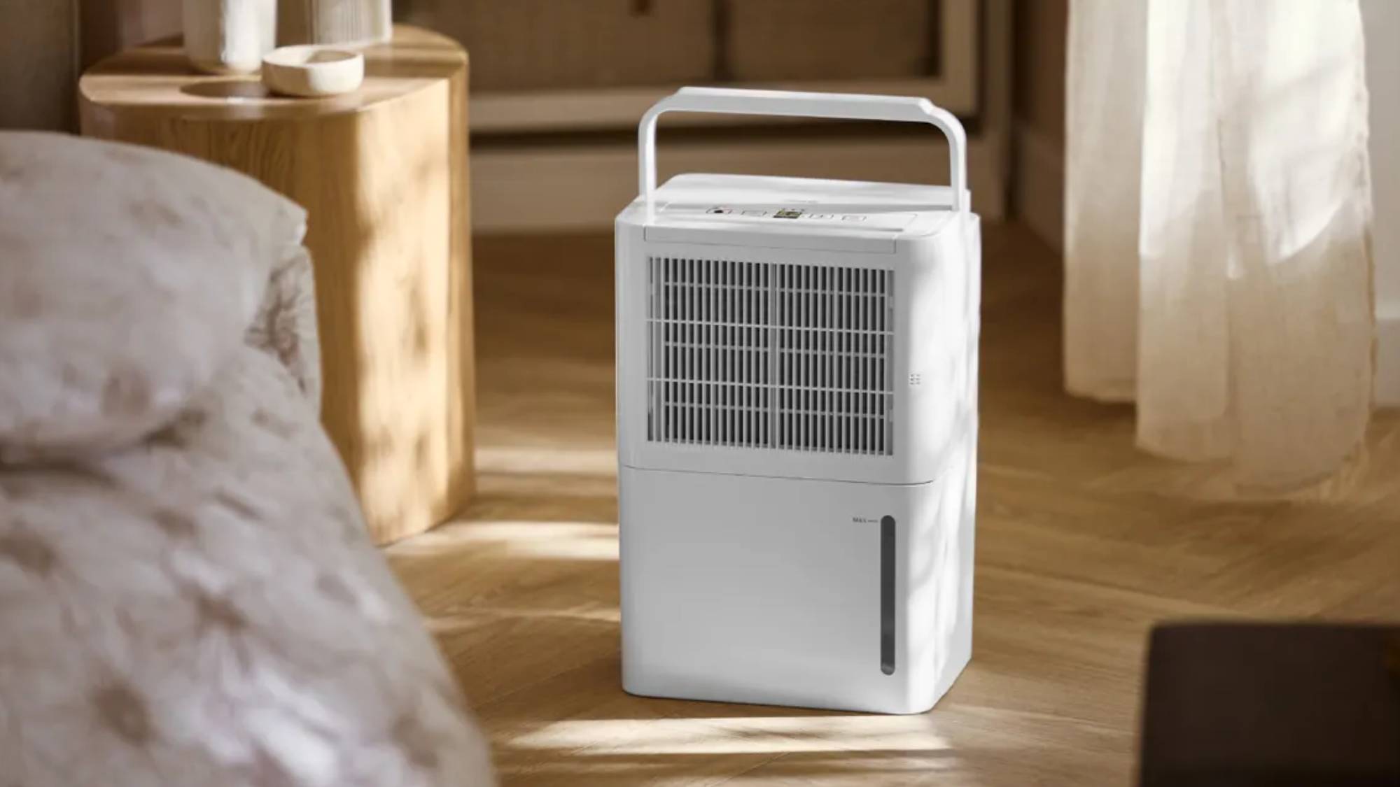 Lidl's Tronic dehumidifier in a bedroom 
