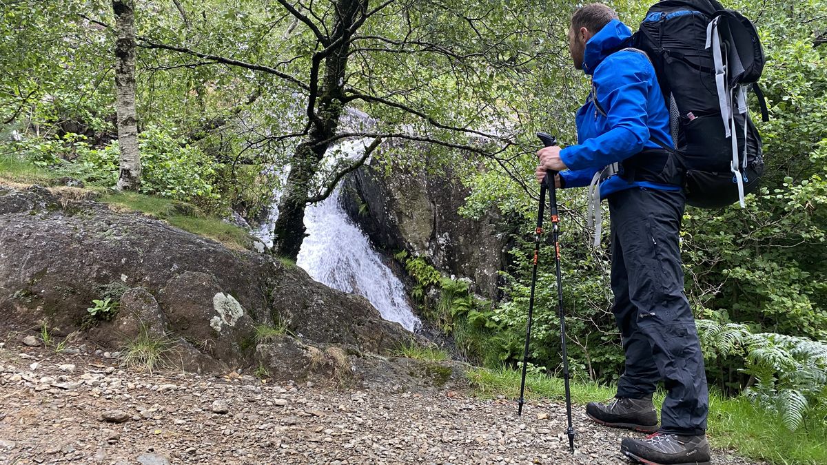 9 reasons you need trekking poles: Alex with trekking poles