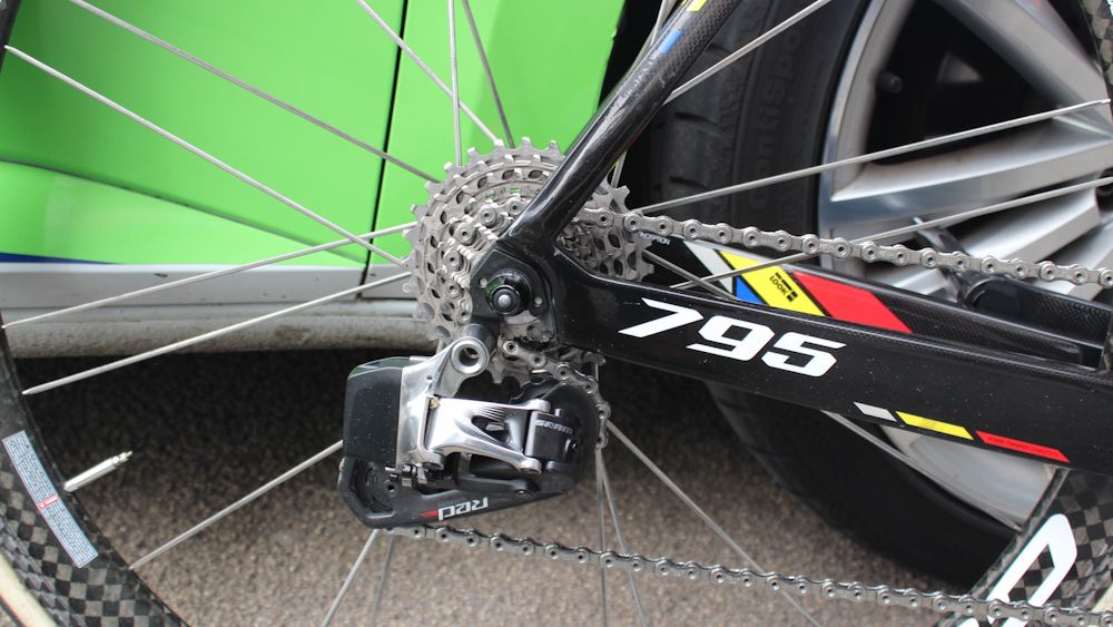 The SRAM Red eTap derailleurs are wireless