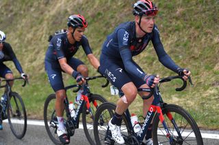 THYON 2000 LES COLLONS SWITZERLAND MAY 01 Rohan Dennis of Australia and Team INEOS Grenadiers during the 74th Tour De Romandie 2021 Stage 4 a 1613km stage from Sion to Thyon 2000 Les Collons 2076m TDR2021 TDRnonstop UCIworldtour on May 01 2021 in Thyon 2000 Les Collons Switzerland Photo by Luc ClaessenGetty Images