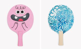 Ping Pong with Pink and blue coloured designed