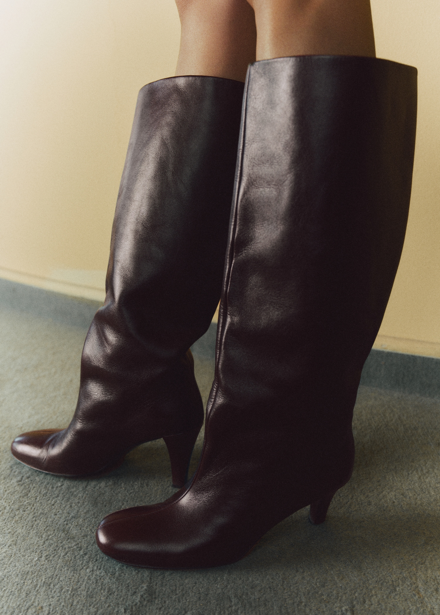 Heel Leather Boot - Women | Mango Usa