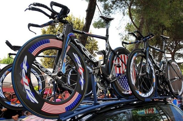 David Zabriskie's (Garmin-Slipstream) USA national time trial bike.