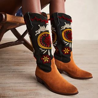 embroidered western boots