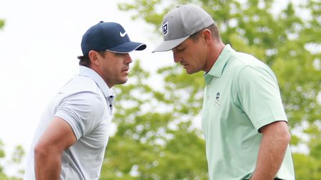 Brooks Koepka and Bryson DeChambeau in action together on the golf course