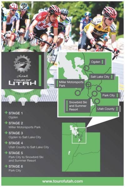 The 2012 Tour of Utah route map